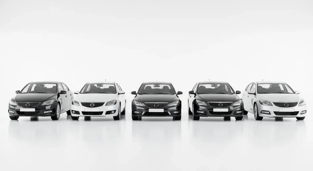 Five Average Cars (End-to-End)