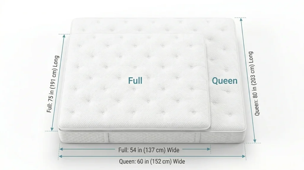 Full Size Mattress vs. Queen