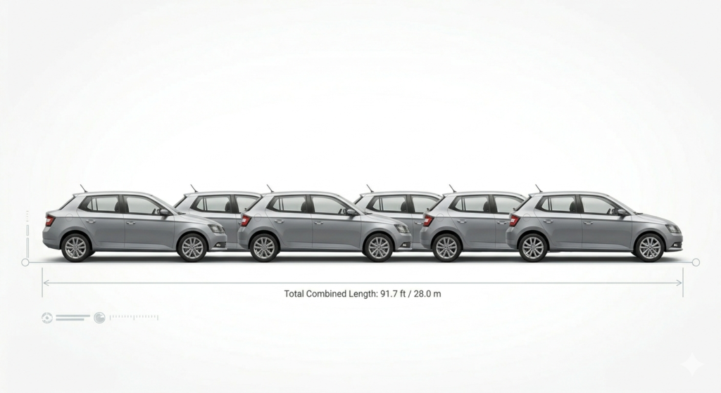 Seven Average Cars (End-to-End)