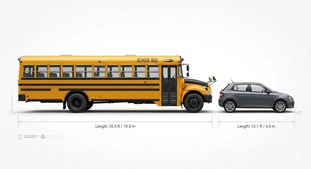 Standard School Bus (Plus Small Car)