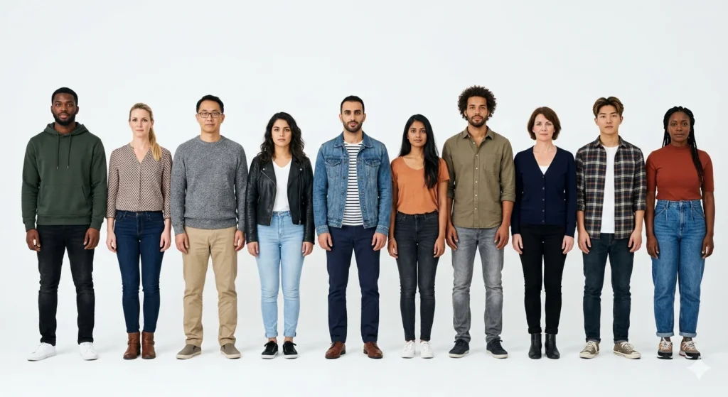 Ten Adults (Head-to-Toe)