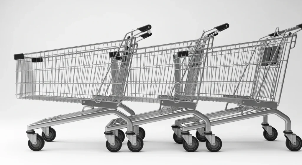 Three Shopping Carts (End-to-End)