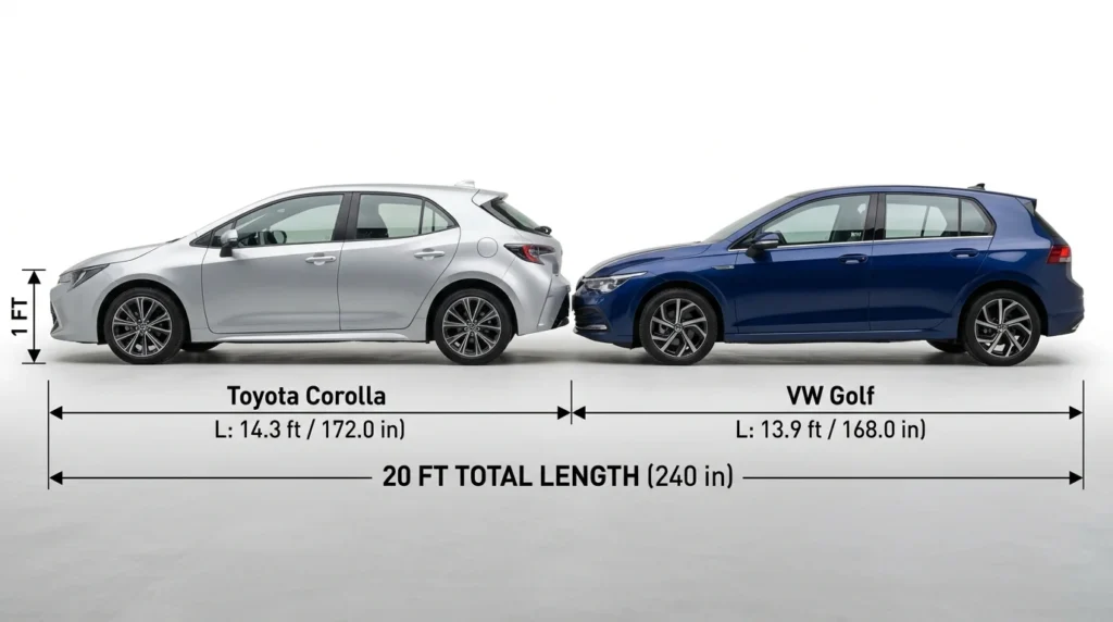 Two Compact Cars (End-to-End)