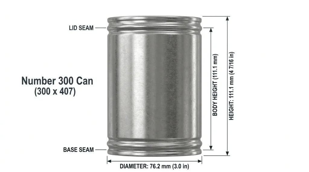 #300 Can Dimensions