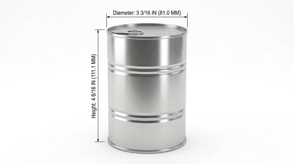 #303 Can Dimensions