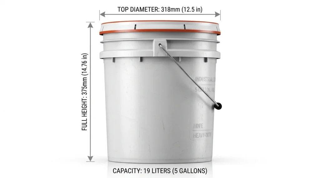 5 Gallon Paint Bucket Dimensions
