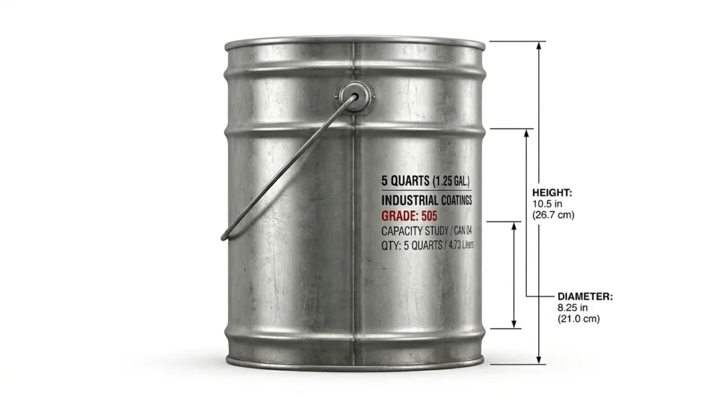 5 Quart Paint Can Dimensions