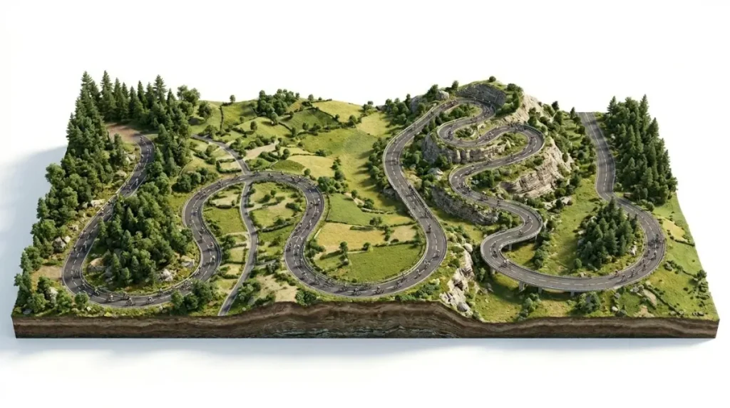 50-Mile Recreational Cycling Route