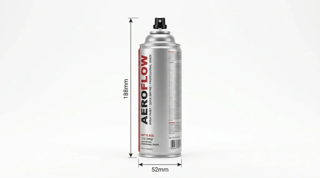 Aerosol Spray Paint Can Dimensions