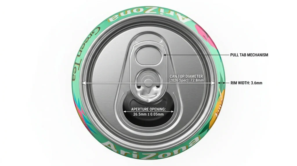 Arizona Tea Can Diameter