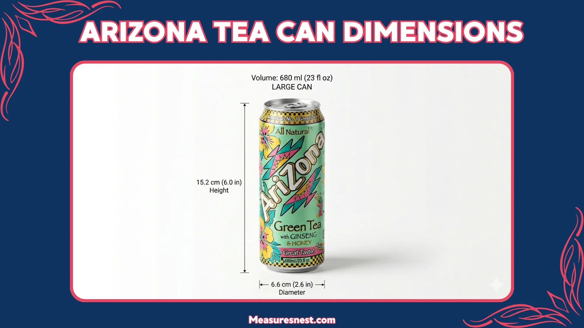 Arizona Tea Can Dimensions