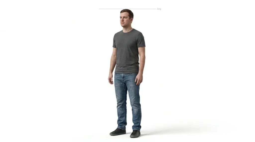 Average Adult Male Height (Just Under)