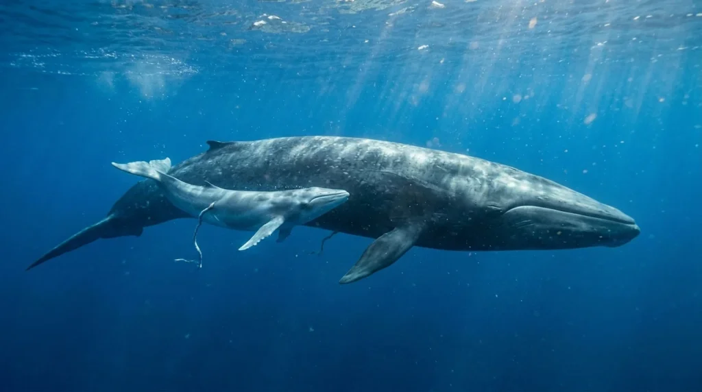 Blue Whale Calf at Birth