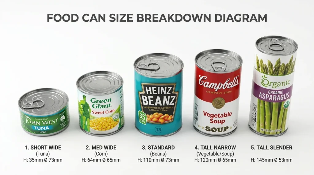 Detailed Breakdown of Common Can Sizes