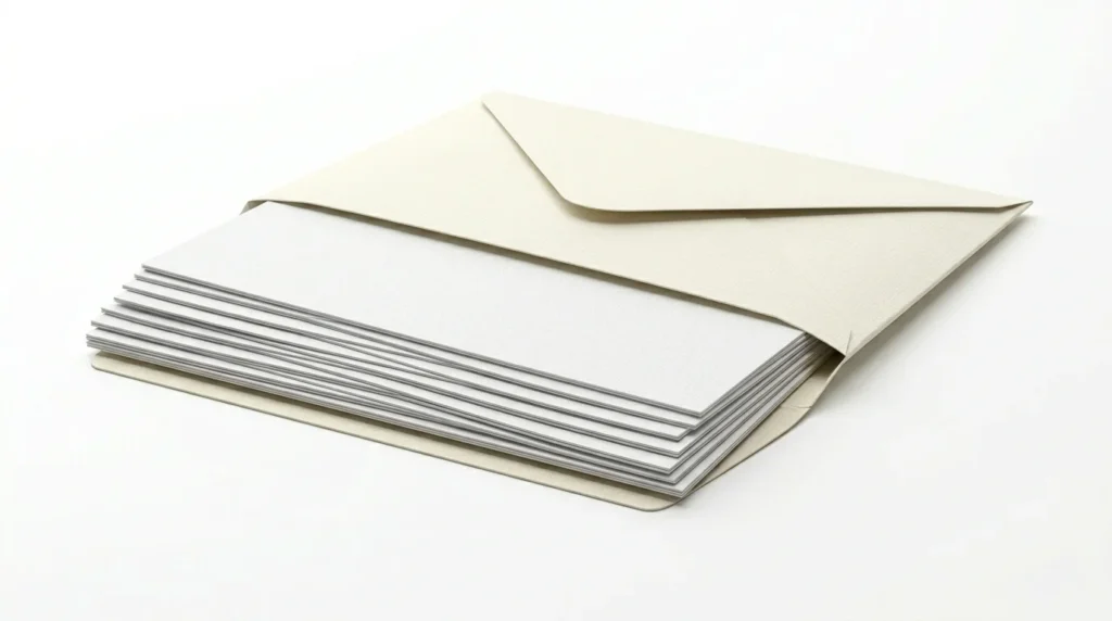 Eight to Ten Sheets of Paper (with Envelope)