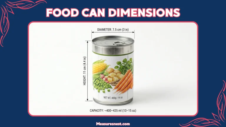 Food Can Dimensions