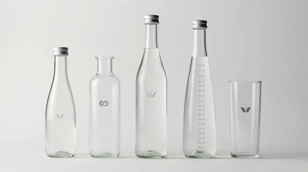 Glass Water Bottles: Elegant Sizes and Measurements