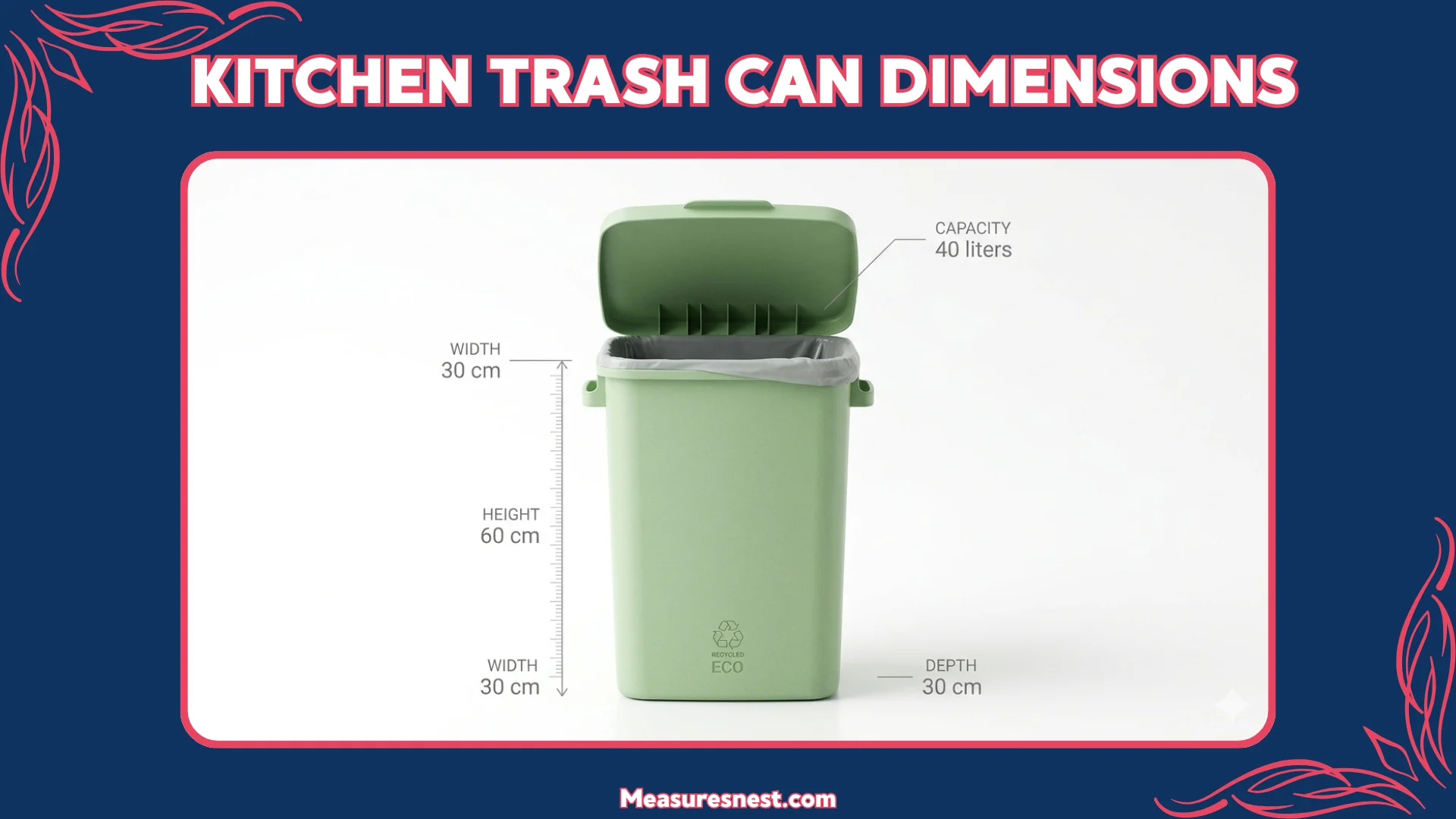 Kitchen Trash Can Dimensions