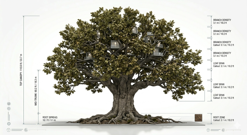 Mature Oak or Pine Tree