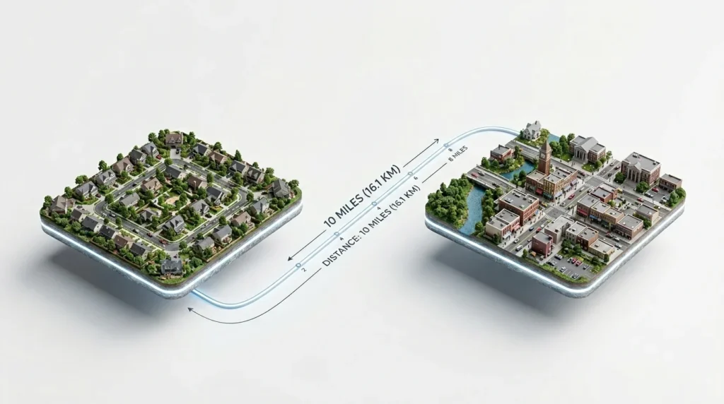 Neighborhood to Neighboring Town