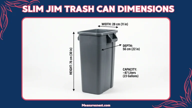 Slim Jim Trash Can Dimensions