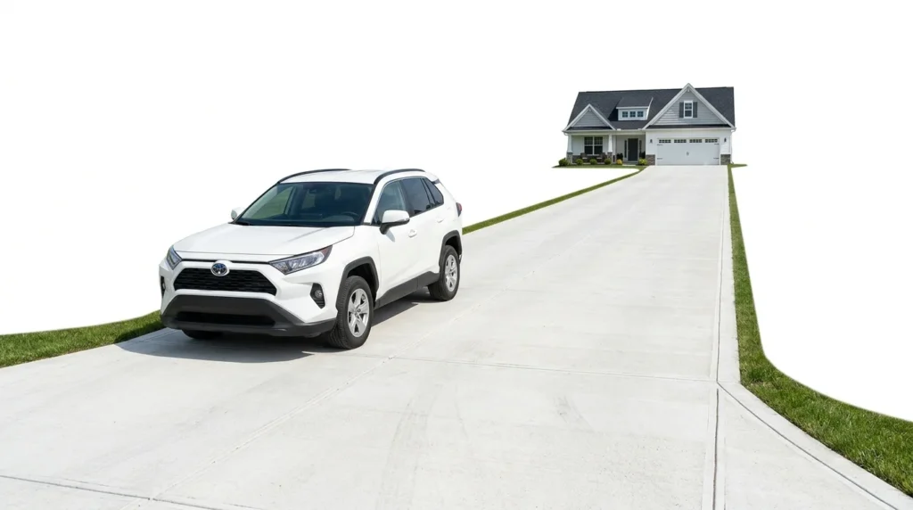 Suburban Driveway Length