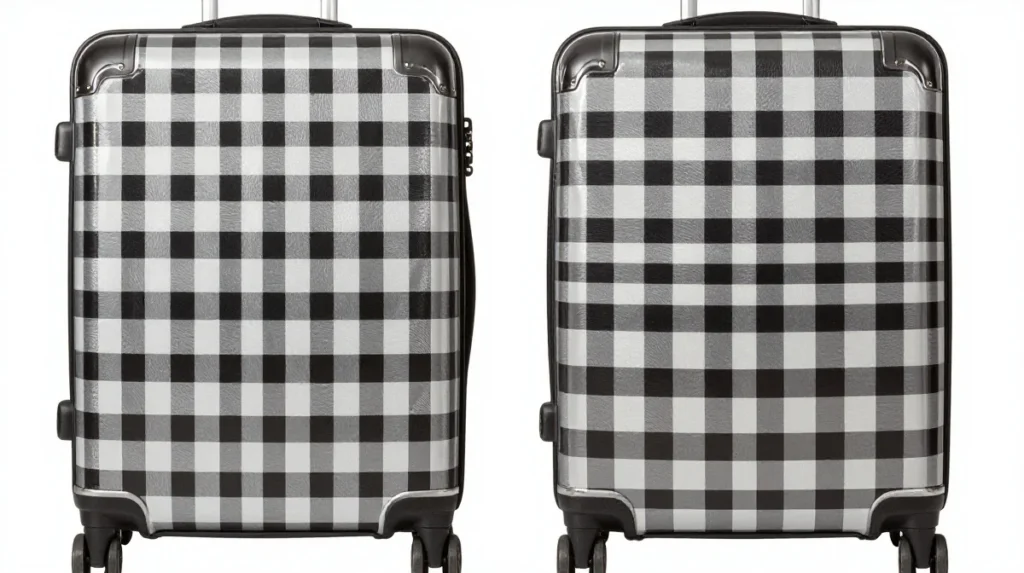 Two Fully Packed Checked Suitcases