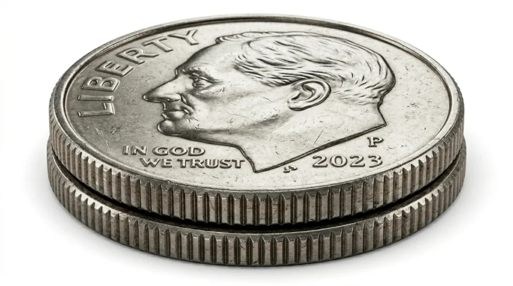 Two Stacked Dimes