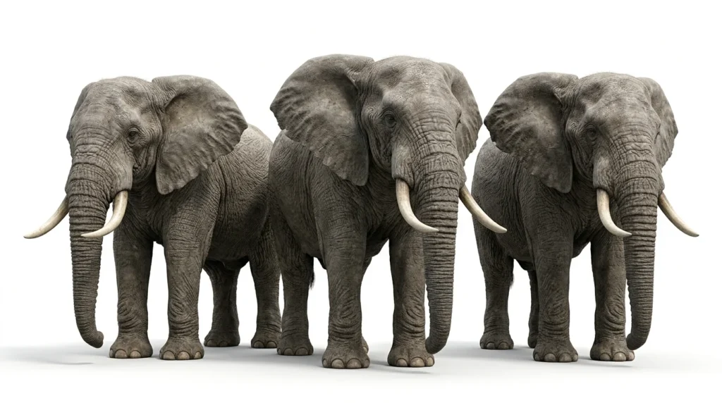 Two to Three Adult African Elephants