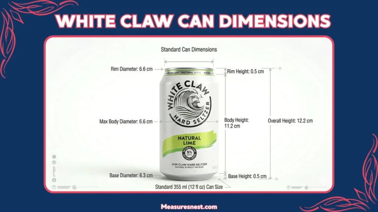 White Claw Can Dimensions