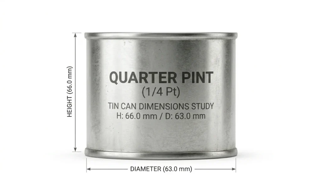 quarter Pint Paint Can Dimensions